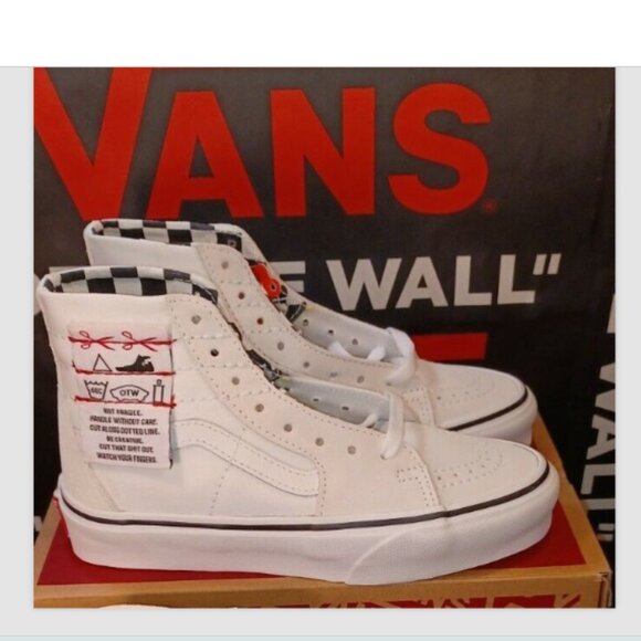 Vans Men's 5/Women's 6.5 White DIY SK8-HI Tapered DIYWhite/Black VN0A4U1624F NIB - Picture 1 of 12